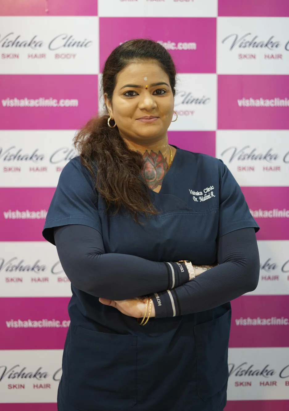 Dr. Malini R, cosmetic dermatology specialist at Vishaka Clinic, Perungudi OMR