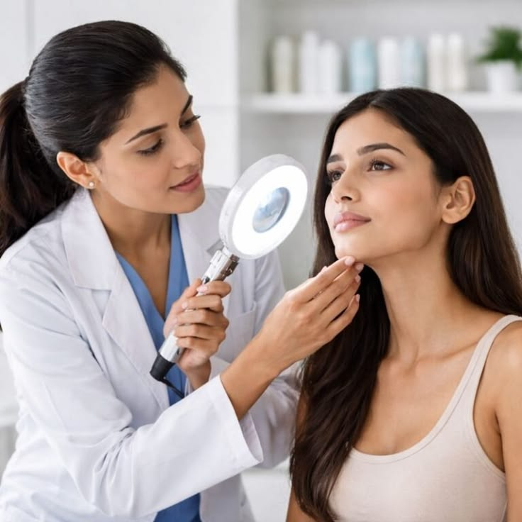 Dermatology consultation with skin analysis at Vishaka Clinic, OMR